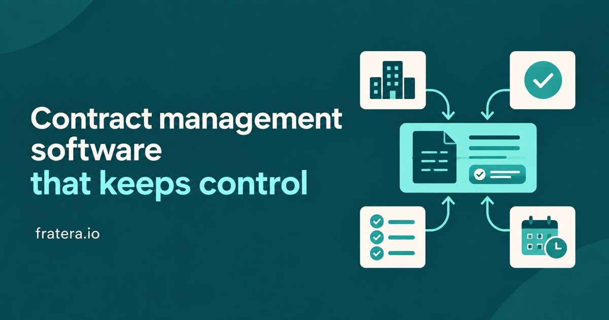 Contract management software that keeps control, with supplier, approval, obligation and renewal records connected to one contract workspace.